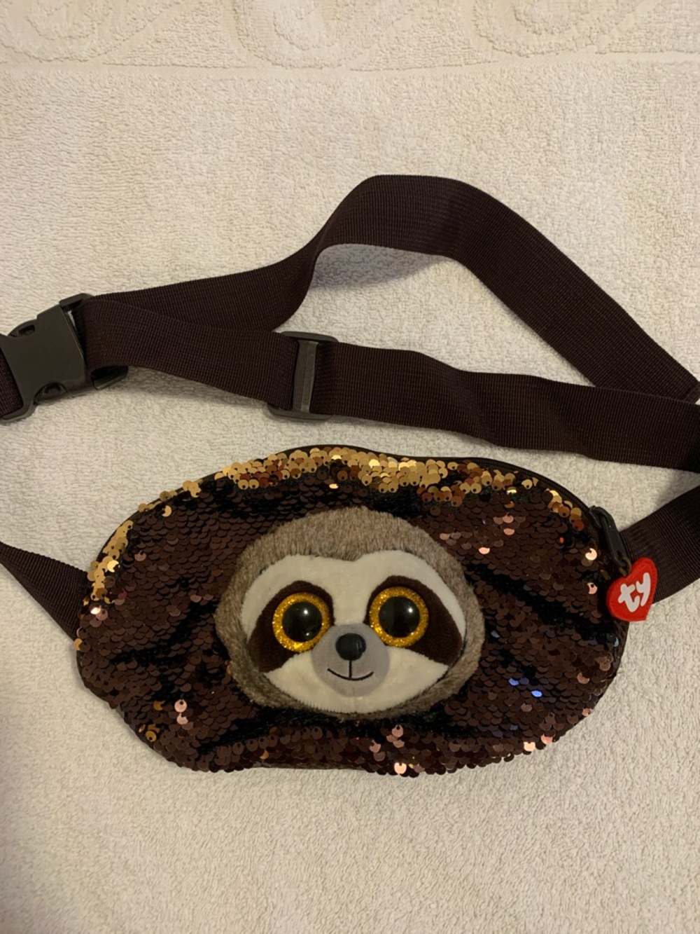 ✨2/$15✨Ty babies sloth fanny pack with sequins! New